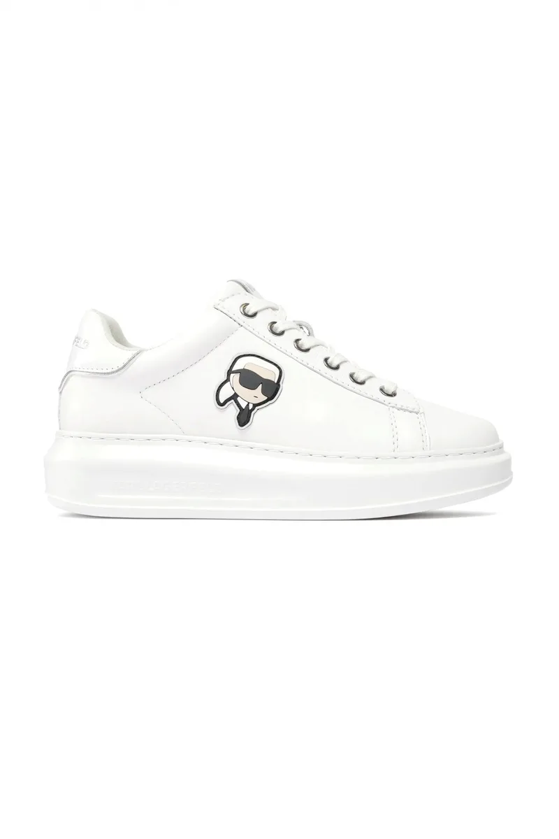 KARL LAGERFELD ΠΑΠΟΥΤΣΙΑ ΓΥΝΑΙΚΕΙΑ SNEAKERS KAPRI LOGO ΛΕΥΚΟ