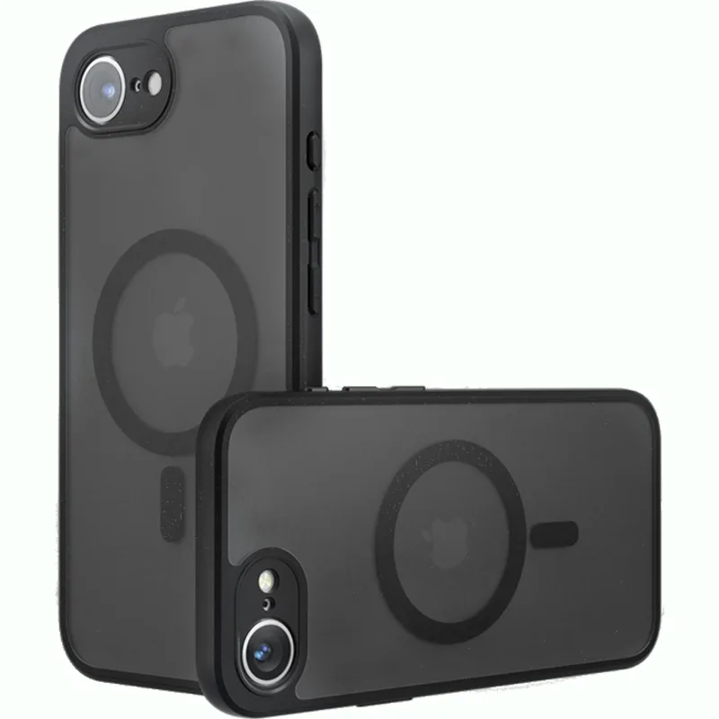 Θήκη iPhone 17e / 16e Techsuit PureFrost Σκληρή Ημιδιάφανη με MagSafe - Frosted Black (5949419321298)