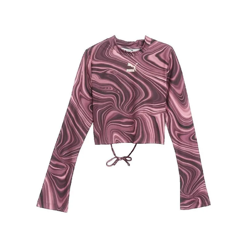 Μπλουζάκια με μακριά μανίκια Puma T-shirt manches longues violet