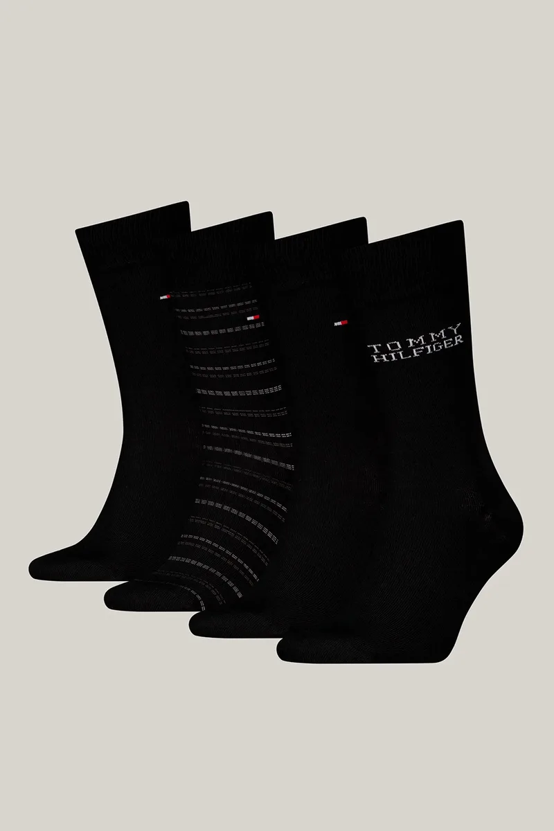Tommy Hilfiger ανδρικές κάλτσες TH Men Socks Tin Gift Box Tommy Stripe (Συσκ. 4 ζεύγη)-701229780-002