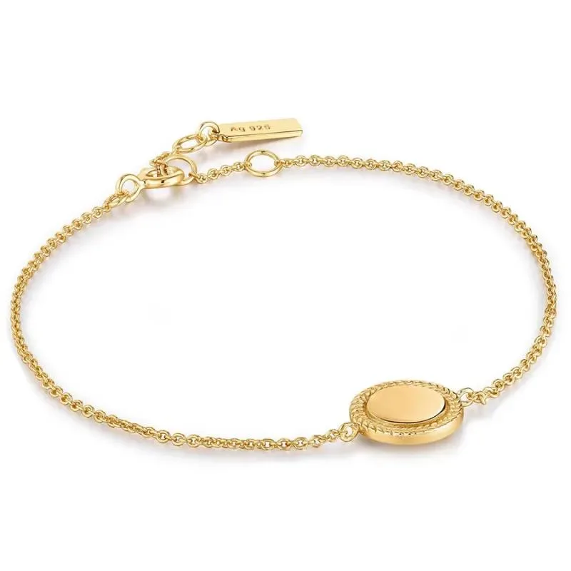 Γυναικείο βραχιόλι 925 Ania Haie Χρυσό Rope Disc B036-01G B036-01G Ασήμι