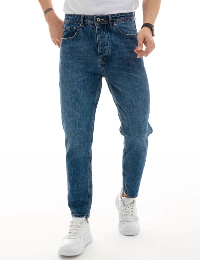 Ανδρικό σταθερό Loose Jean πεντάτσεπο με κουμπιά JR70134