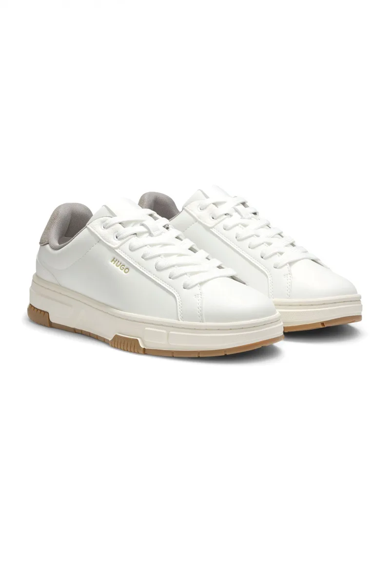 HUGO ΠΑΠΟΥΤΣΙΑ SNEAKERS YARROW_TENN_MFPU LOGO ΛΕΥΚΟ