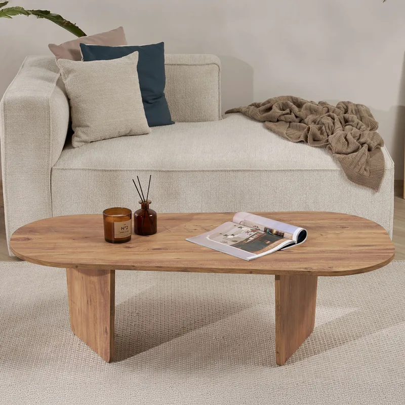 Τραπεζάκι Σαλονιού Ovalis - Atlantic Pine 838Nrd1109 130x40x65 cm