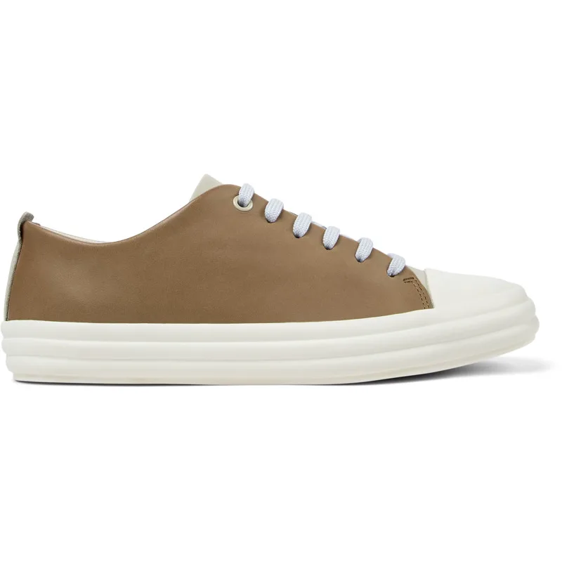 CAMPER Twins - Sneakers Για Γυναικεία - Μπεζ,Γκρι,Καφέ,Γκρι, Μέγεθος 35, Smooth leather