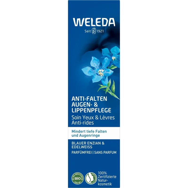 Weleda Blue Gentian & Edelweiss Rejuvenating Eye & Lip Cream Κρέμα Ματιών & Χειλιών Κατά των Ρυτίδων & των Μαύρων Κύκλων 10ml