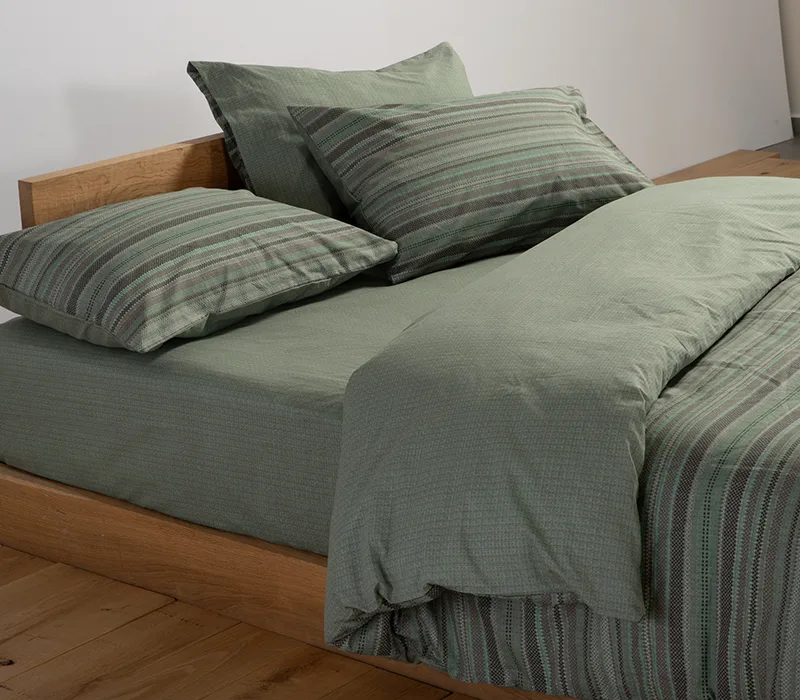 Σεντόνια Μονά Με Λάστιχο (Σετ) 100x200+35 Nef-Nef Homeware Degree Green