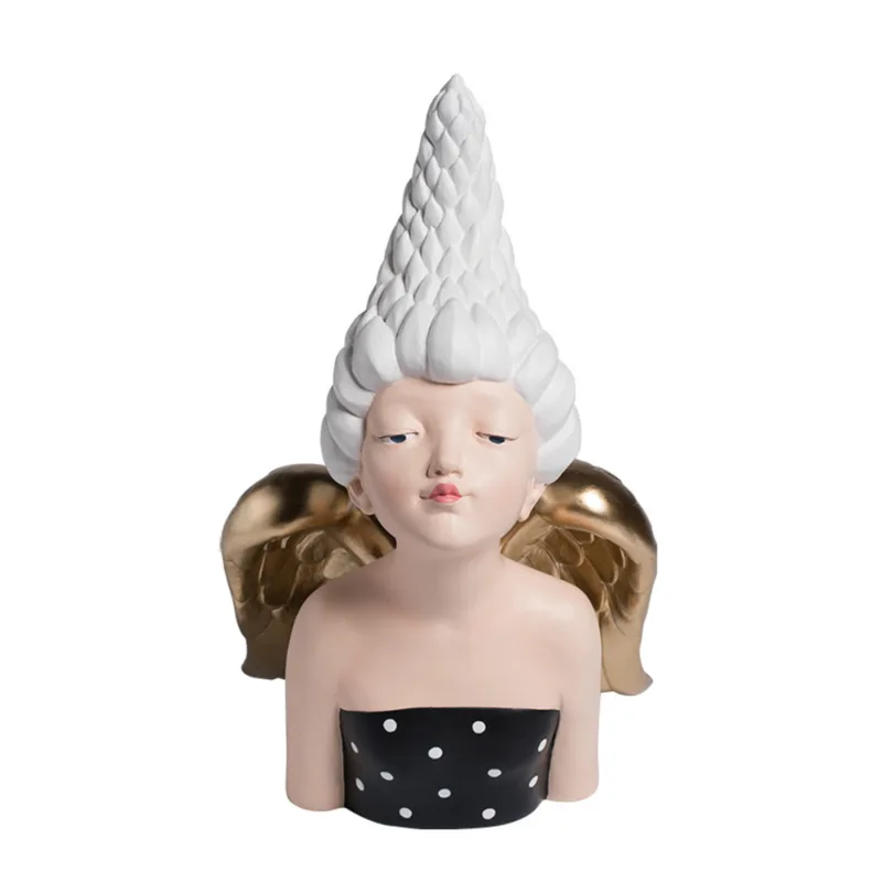 Διακοσμητική Επιτραπέζια Νεράιδα Polyresin Ladies Μαύρο-Χρυσό ESPIEL 21x17x36εκ. BAF123 (Υλικό: Polyresin, Χρώμα: Μαύρο) - ESPIEL - BAF123