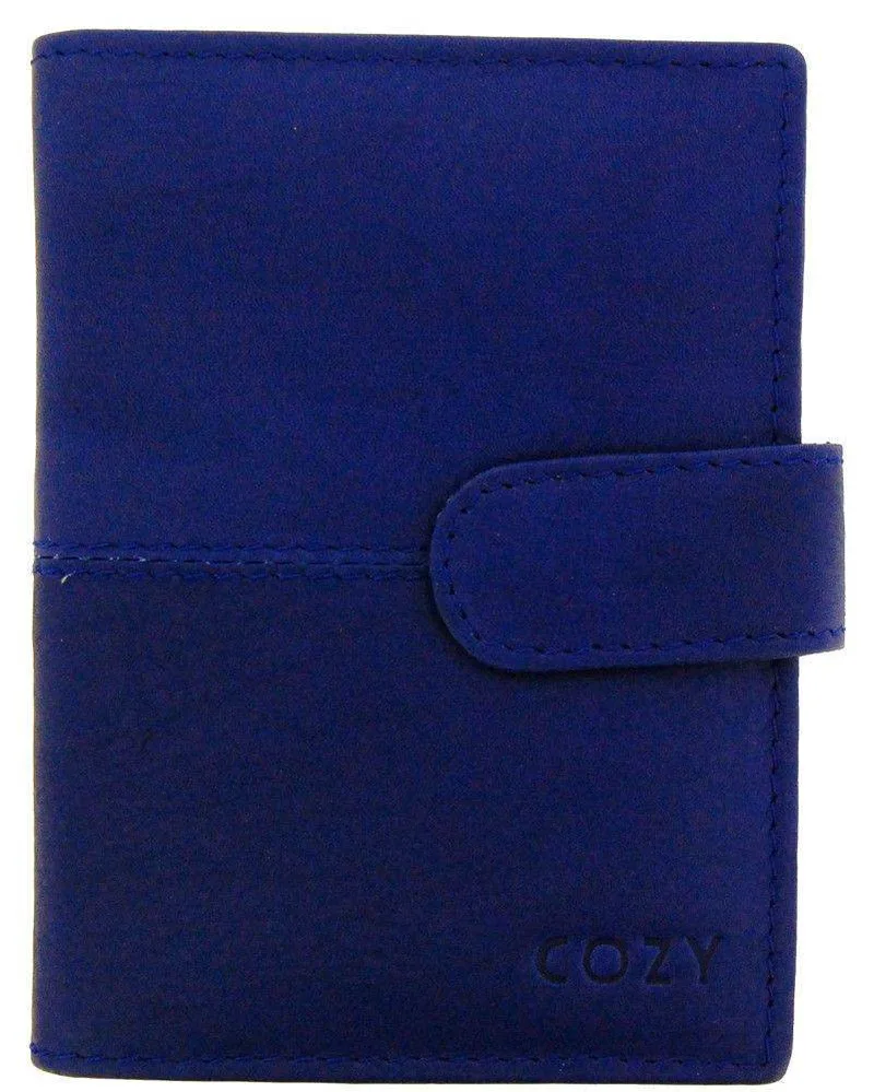 ΔΕΡΜΑΤΙΝΗ ΚΑΡΤΟΘΗΚΗ COZY 1090A ANTIQUE ΜΠΛΕ