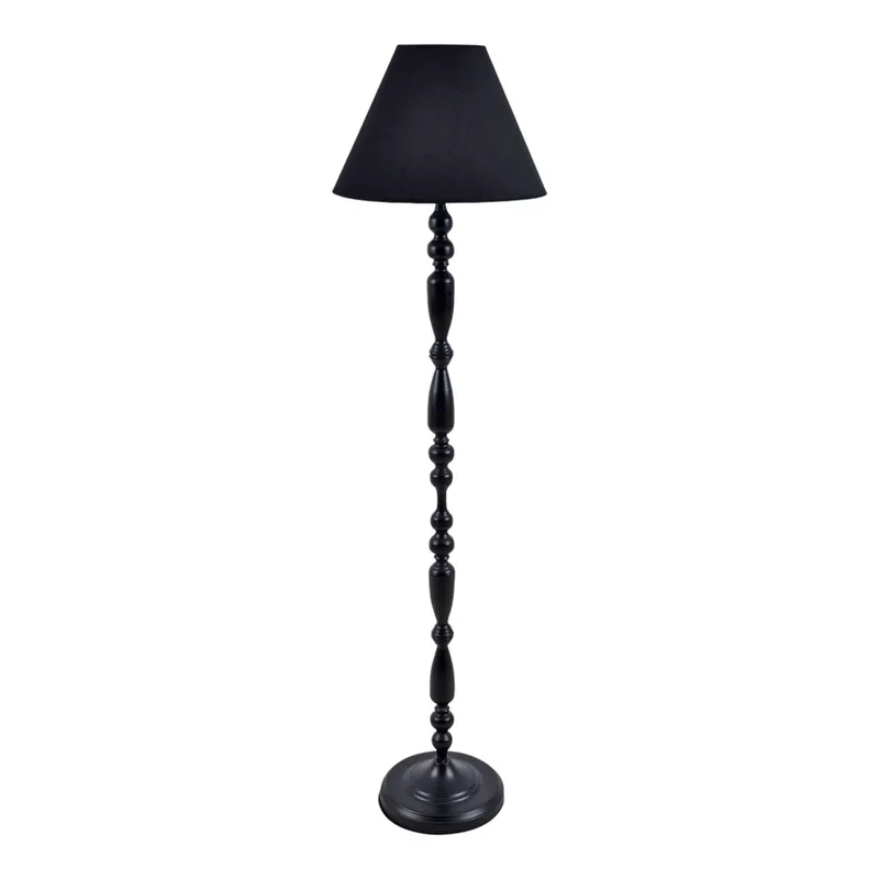 Φωτιστικό Δαπέδου Με Καπέλο Μαύρο 38x38x150cm ANKOR