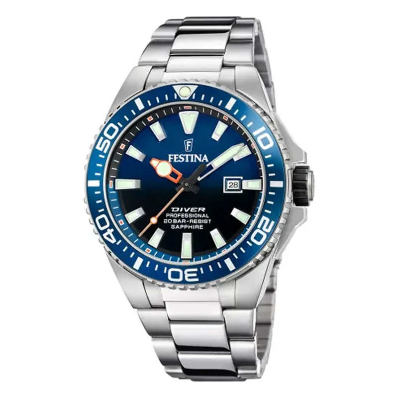 FESTINA Gents Diver Silver Stainless Steel Bracelet F20663/1