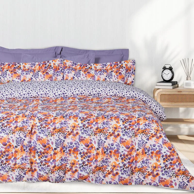 Σεντόνια Υπέρδιπλα Με Λάστιχο Σετ Das Home Casual 5430 Purple 170x200+35, 240x260