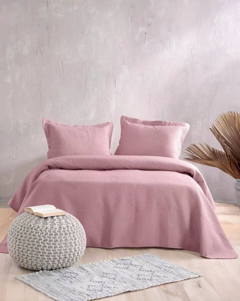 ΣΕΤ ΚΟΥΒΕΡΛΙ ΜΕ ΜΑΞΙΛΑΡΟΘΗΚΕΣ KING SIZE RYTHMOS ALLURE MICROFIBER ΣΑΠΙΟ ΜΗΛΟ (240CMX250CM)