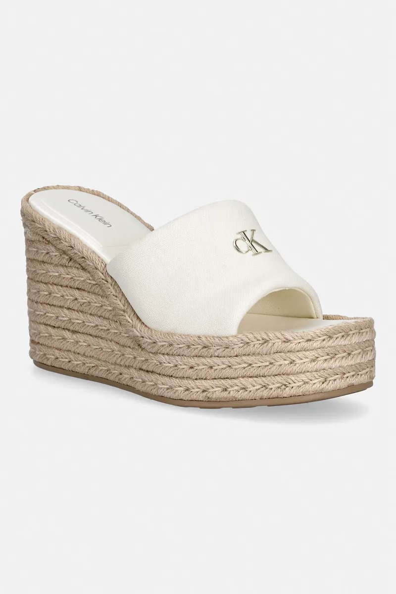 Calvin Klein σαγιονάρες σε σφήνα Γυναικεία WEDGE ESPAD 70 CANVAS MG