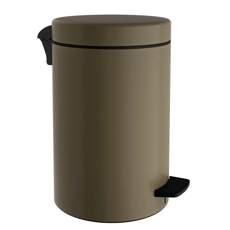 Κάδος Απορριμμάτων Μπάνιου (Φ25x40) Pam & Co 12lt 12-090-963 Matt Light Bronze