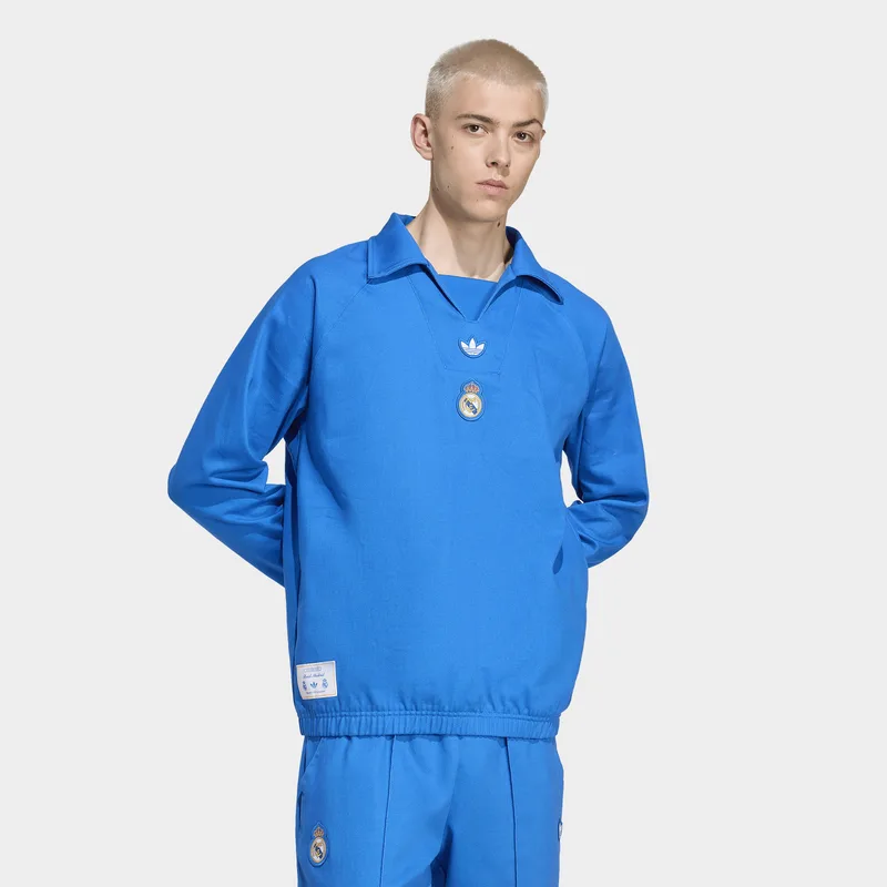 adidas Originals Real Madrid FC Terrace Icons Drill Ανδρική Polo με Μακρύ Μανίκι (9000252090_89730)