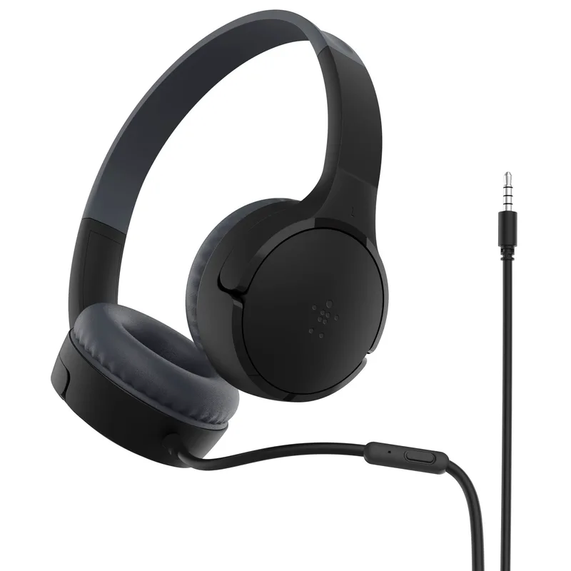 Belkin SoundForm καλώδιο On-Ear ακουστικά για παιδιά, μαύρα AUD010hqBK