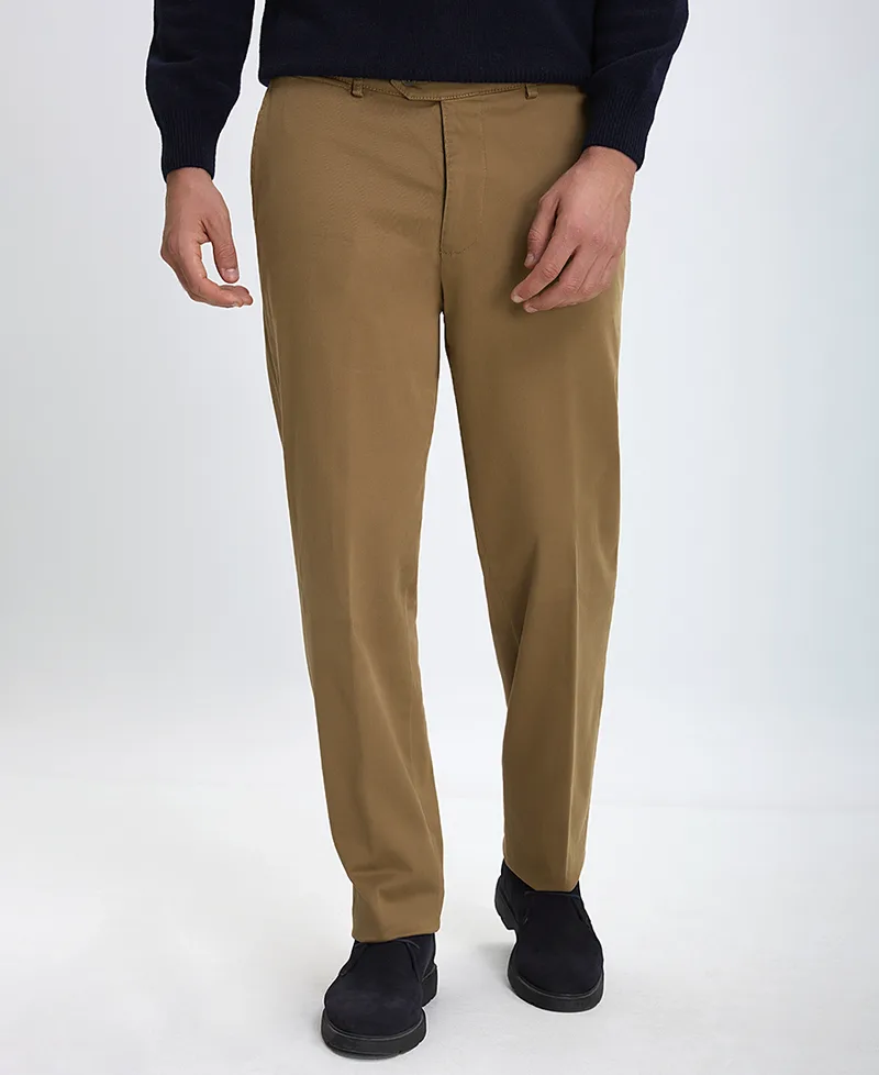 Kaiserhoff Ανδρικό Παντελόνι Chinos Βαμβακερό Regular Fit Καμηλό