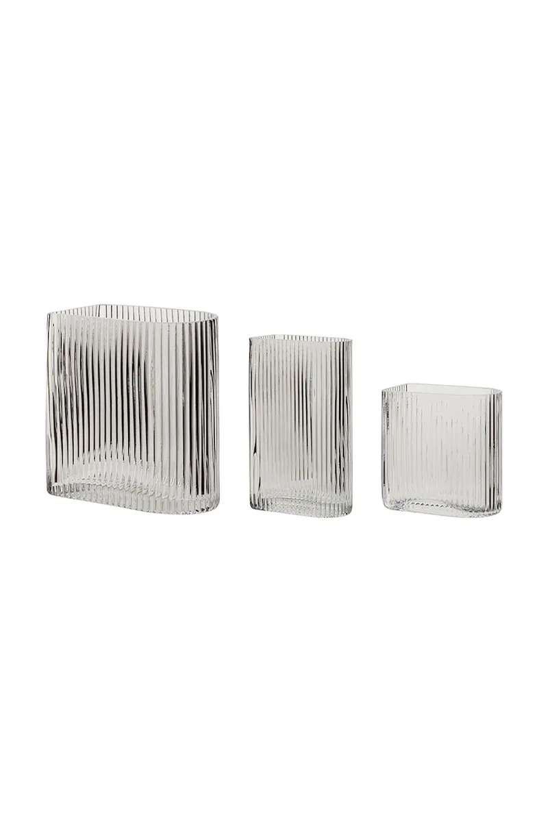 Σετ διακοσμητικά βάζα Hübsch Clear 13/18/20 cm 3-pack