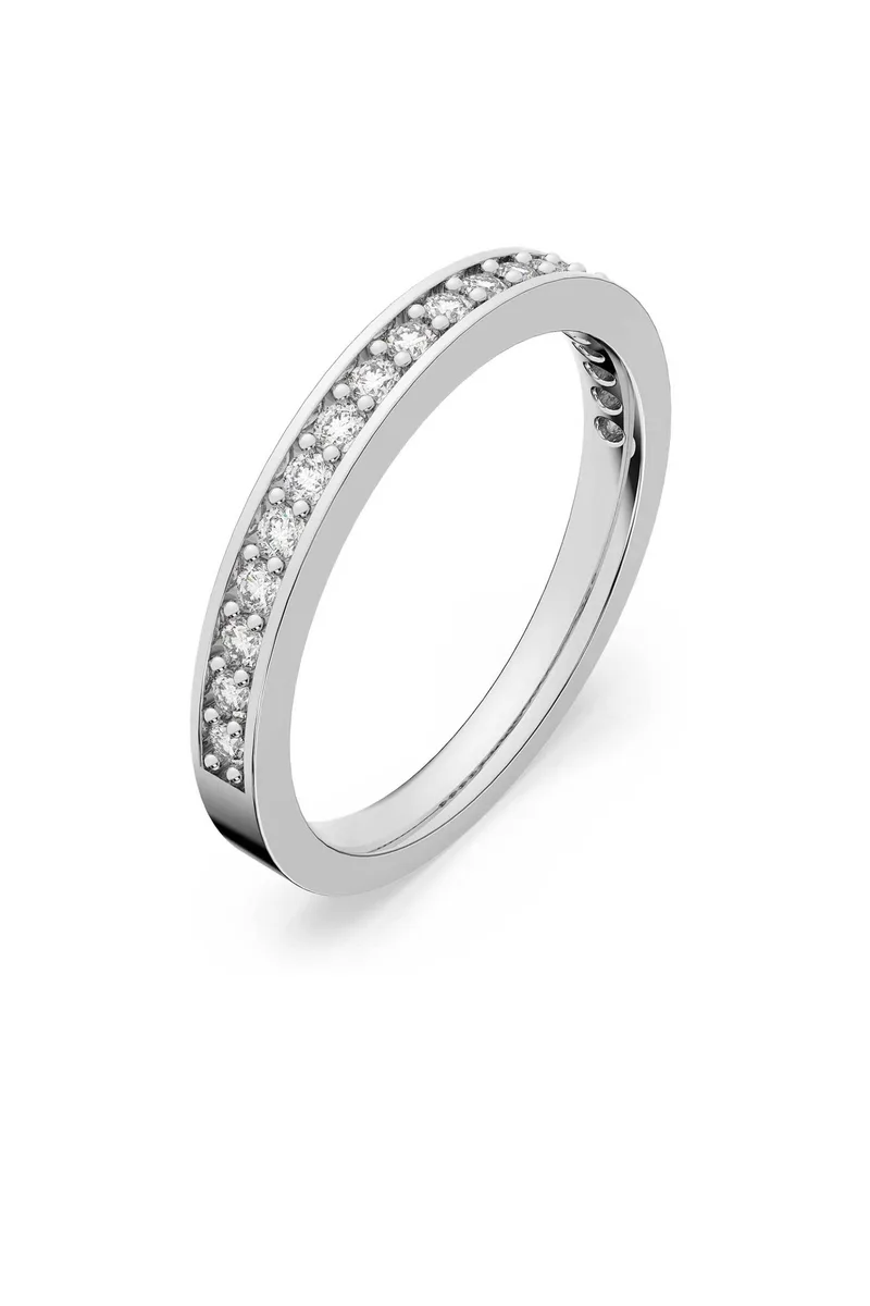Swarovski γυναικείο δαχτυλίδι λευκό, επιμετάλλωση ροδίου "Matrix" (52) - 1121066