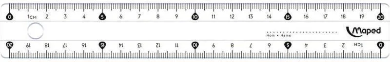 Maped Επίπεδος Χάρακας Cristal 20cm (146112)