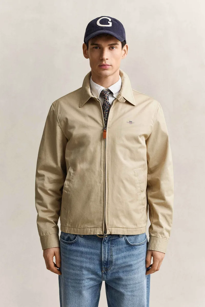 Gant ανδρικό αδιάβροχο jacket με κεντημένο λογότυπο Regular Fit - 7006602 Μπεζ