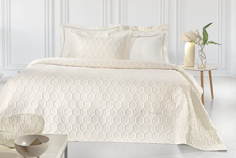 Σετ 3τμχ Κουβερλί Hive Ecru 250x240