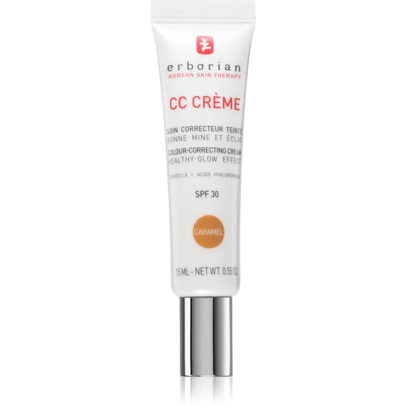 Erborian CC Crème Centella Asiatica CC κρέμα για ομοιόμορφο τόνο της επιδερμίδας SPF 30 απόχρωση Caramel 15 ml