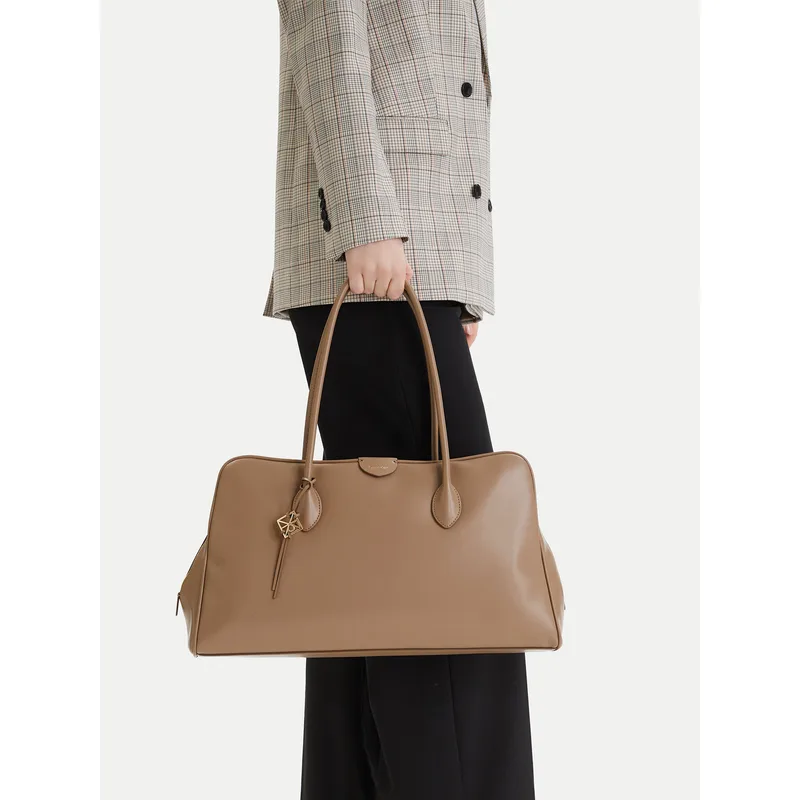 Τσάντα Calvin Klein Emblem Trio Large Work Bag LV04F3368G Μπεζ