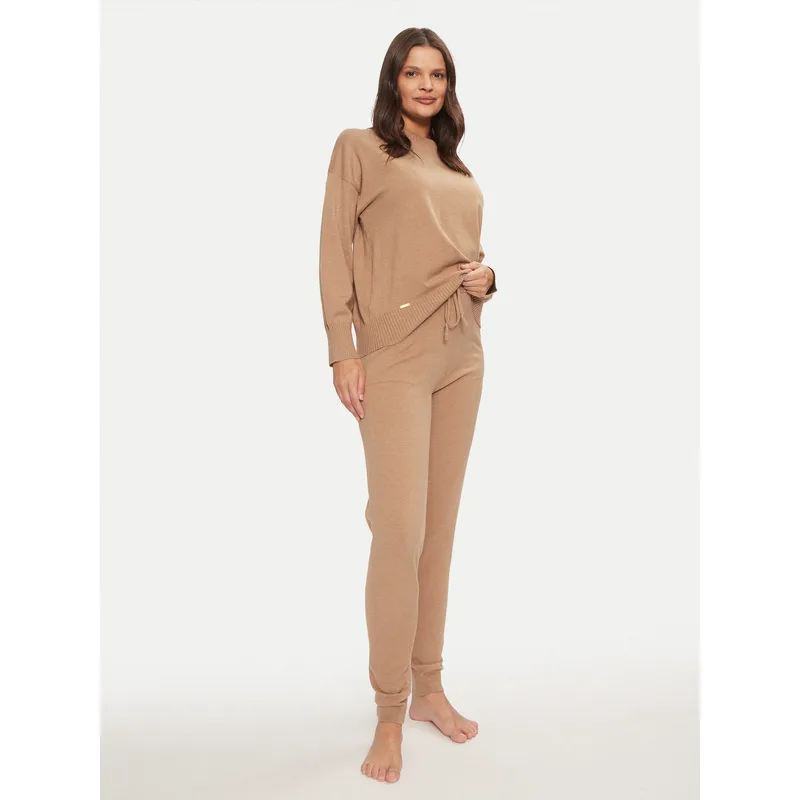 Selmark Πιτζάμα P9873 Μπεζ Relaxed Fit