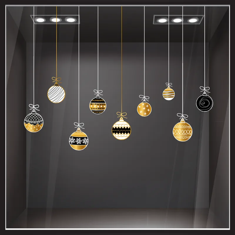 Χριστουγεννιάτικο αυτοκόλλητο XMAS BALLS C3