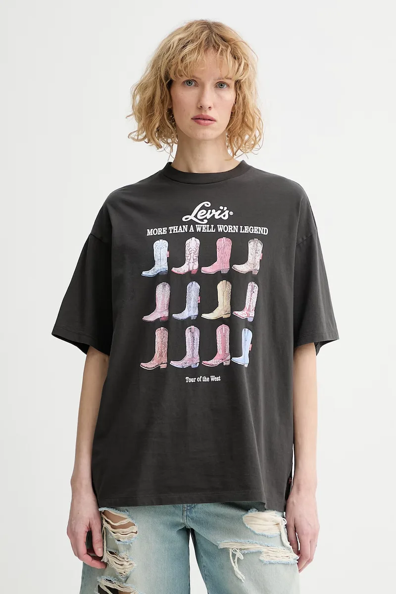 Βαμβακερό μπλουζάκι Levi's GRAPHIC STACK