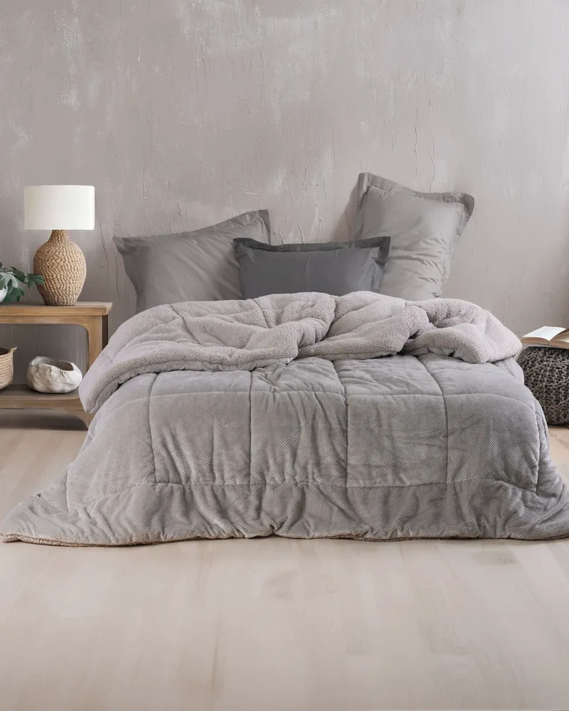 Κουβερτοπάπλωμα Υπέρδιπλο Rythmos Tilty Γκρι 220x240