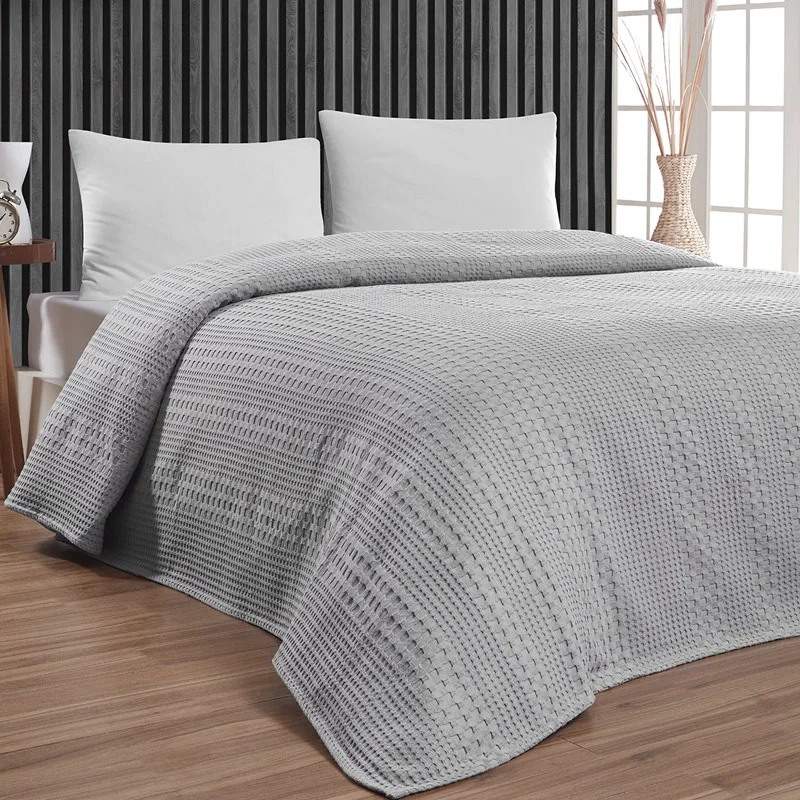 Κουβέρτα Πικέ Μονή 170x240 Beauty Home 1995 Division Grey 170x240