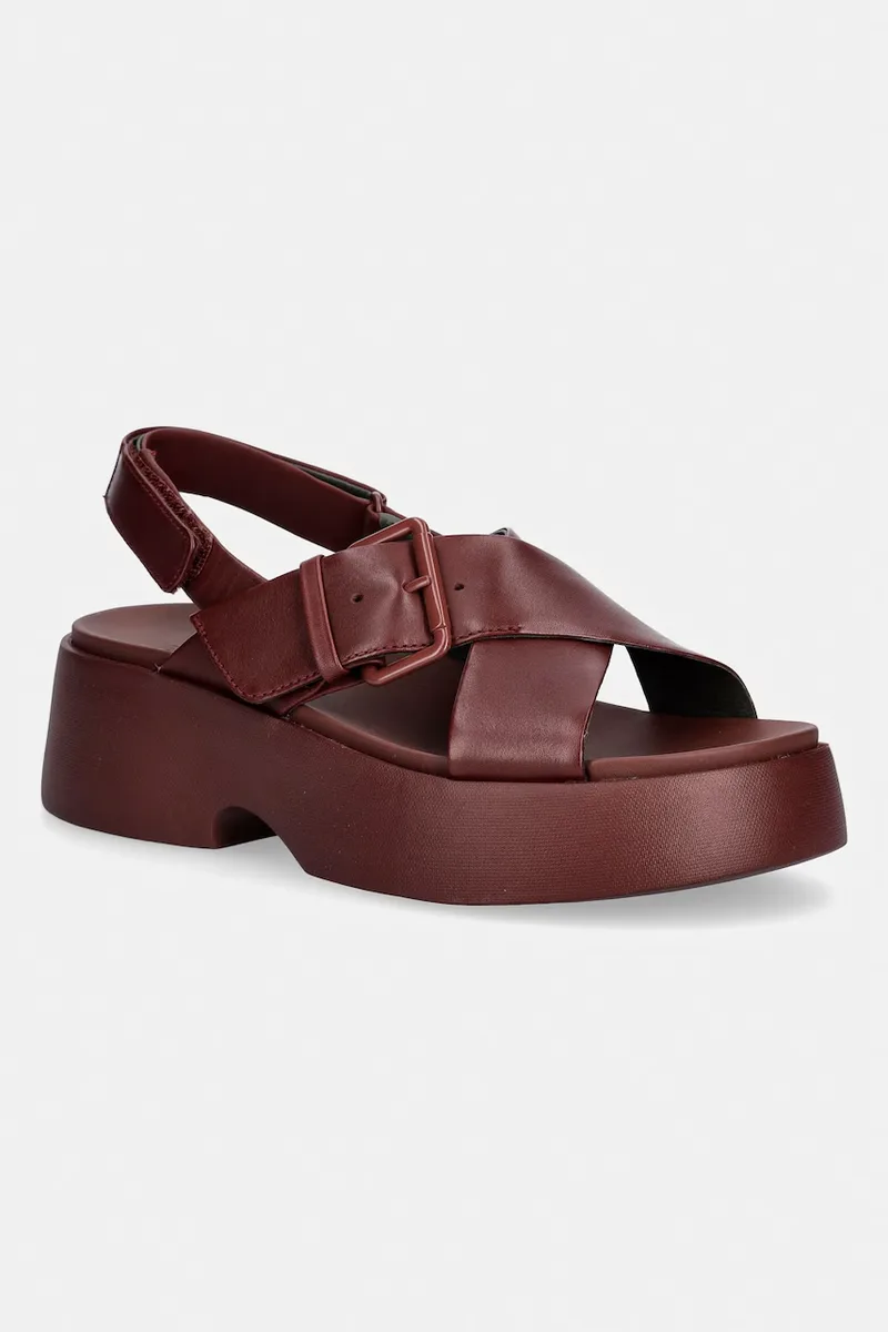 Camper σανδάλια πλατφόρμας γυναικεία δερμάτινα Tasha