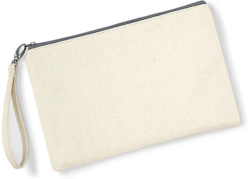 Τσαντάκι Χειρός W520 Westford Mill Canvas Pouch Natural/Light Grey