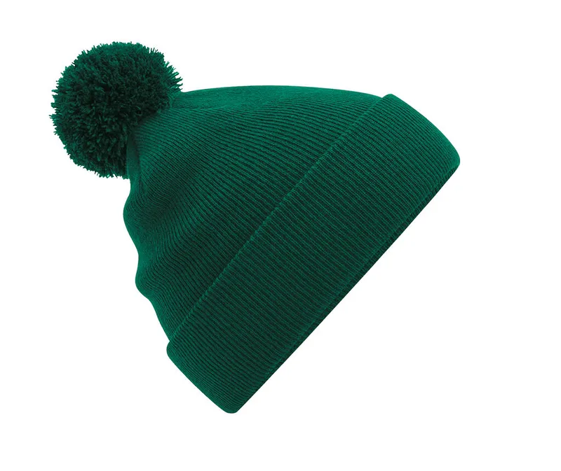 Original Pom Pom Σκούφος Beechfield B426 Bottle Green