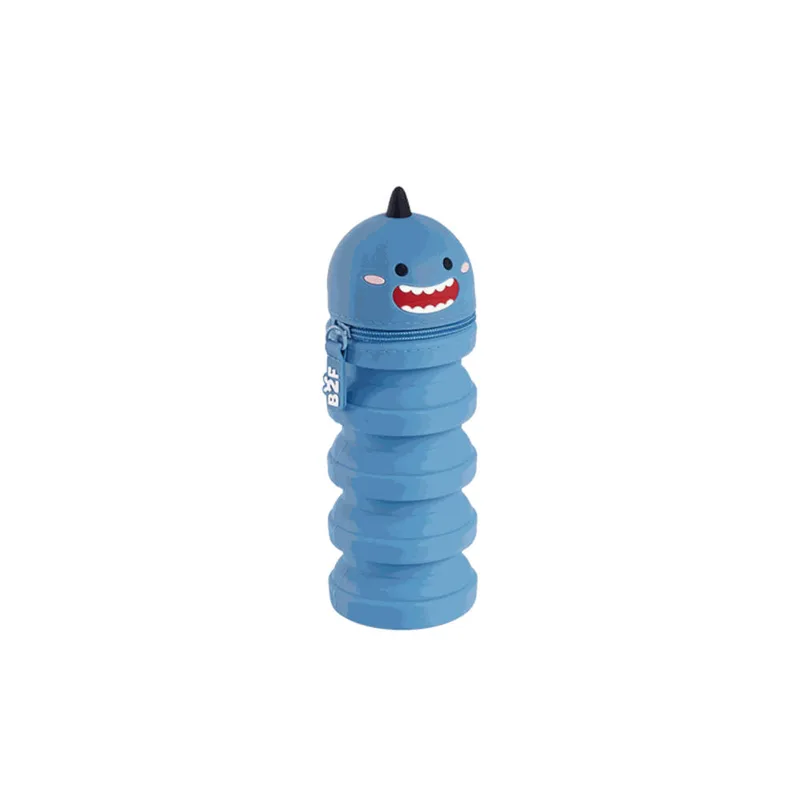 Πτυσσόμενη Kασετίνα Mολυβοθήκη Miquelrius Back2Fun Silicone Kαρχαρίας Μπλε 6.5x11.5cm