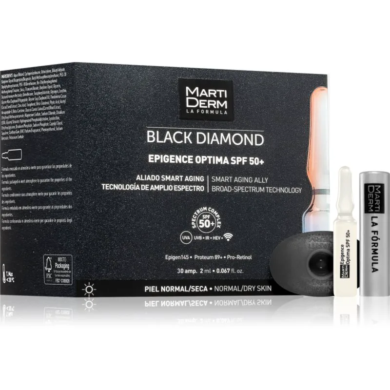 MartiDerm Black Diamond Epigence Optima SPF 50+ προστατευτικός ορός σε αμπούλες SPF 50+ 30x2 ml