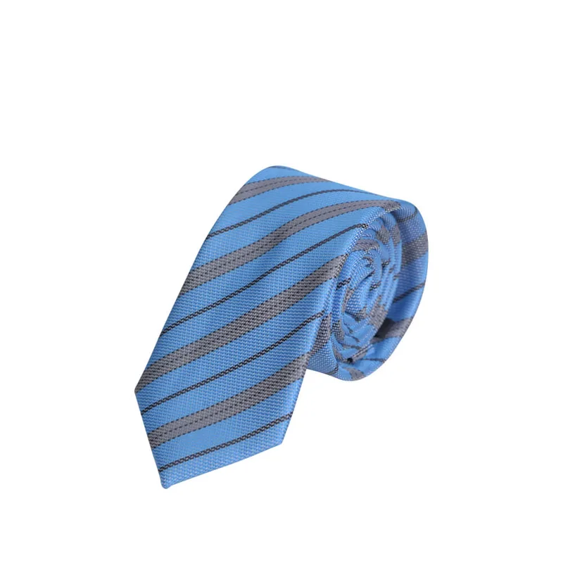 Prince Oliver Γραβάτα Γαλάζια Με Καφέ Ρίγα (Φάρδος 7 cm)