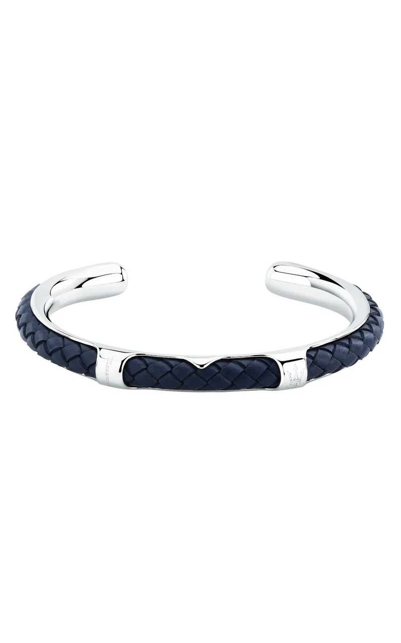 MASERATI LEATHER JM226AVE40 Βραχιόλι Μπλε Δερμάτινο