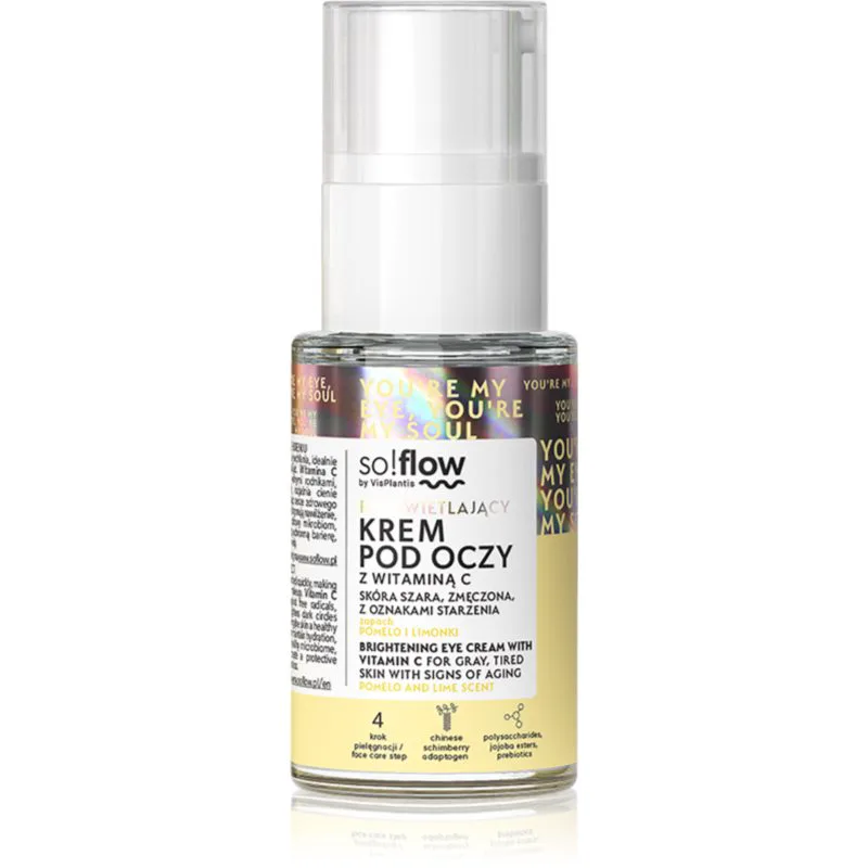 so!flow Brightening Eye Cream With Vitamin C κρέμα αποτοξίνωσης και λάμψης για την περιοχή των ματιών με βιταμίνη C 15 ml