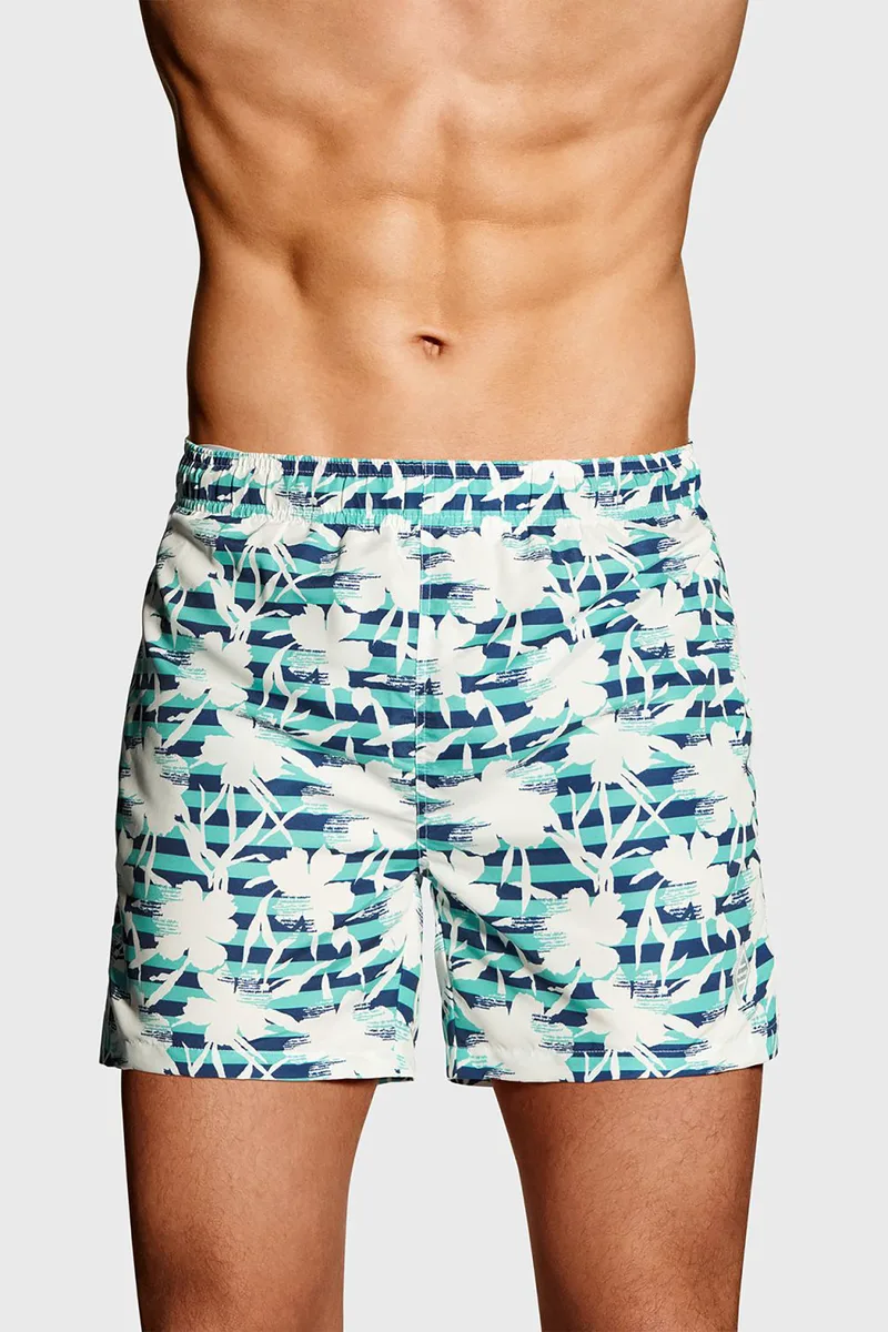 Gant ανδρικό μαγιώ ριγέ με floral print - 921916013 Βεραμάν