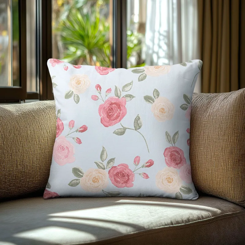 Beauty Home Μαξιλαροθήκη ΤΡΙΑΝΤΑΦΥΛΛΑ ΓΑΛΑΖΙΟ ΦΟΝΤΟ 45 x 45 cm