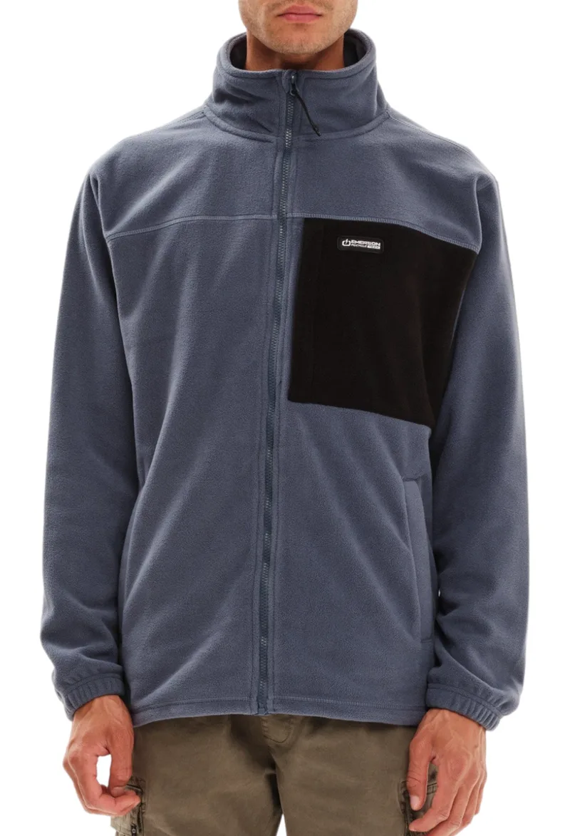 Ζακέτα Emerson Fleece 232.EM29.20-STONE BLUE-BLACK Ανδρικό