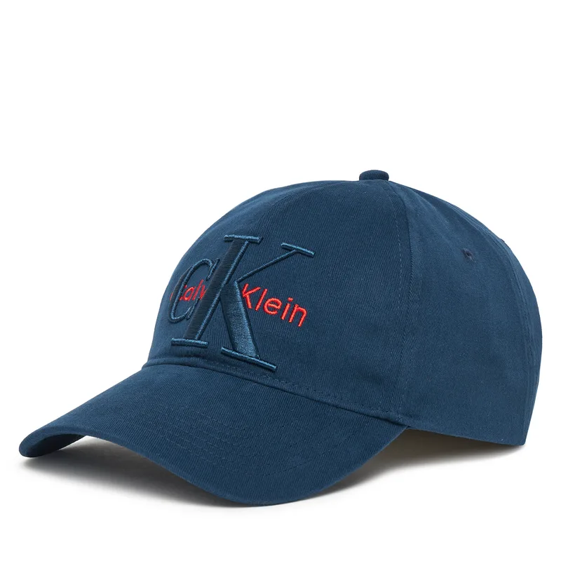 Καπέλο Jockey Calvin Klein Large Monologo LV04D5039G Σκούρο μπλε