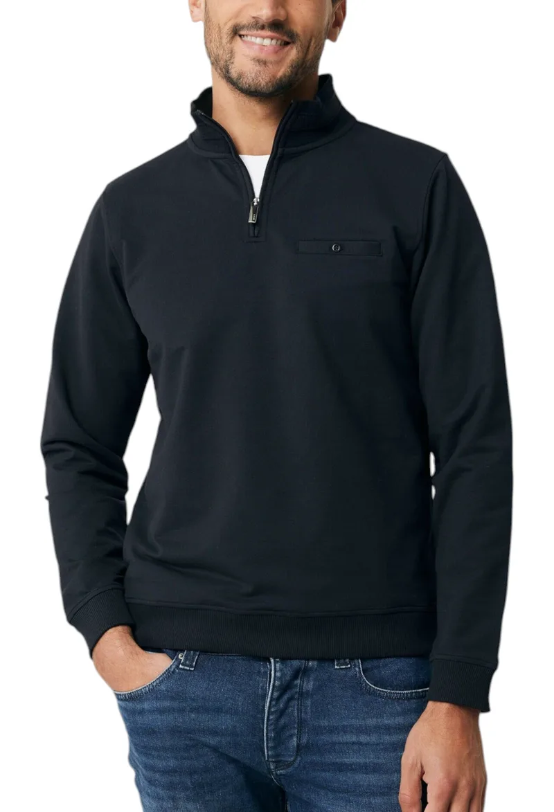 Πουλόβερ Mexx Half Zip With Pocket TU1816036M-Black Ανδρικό