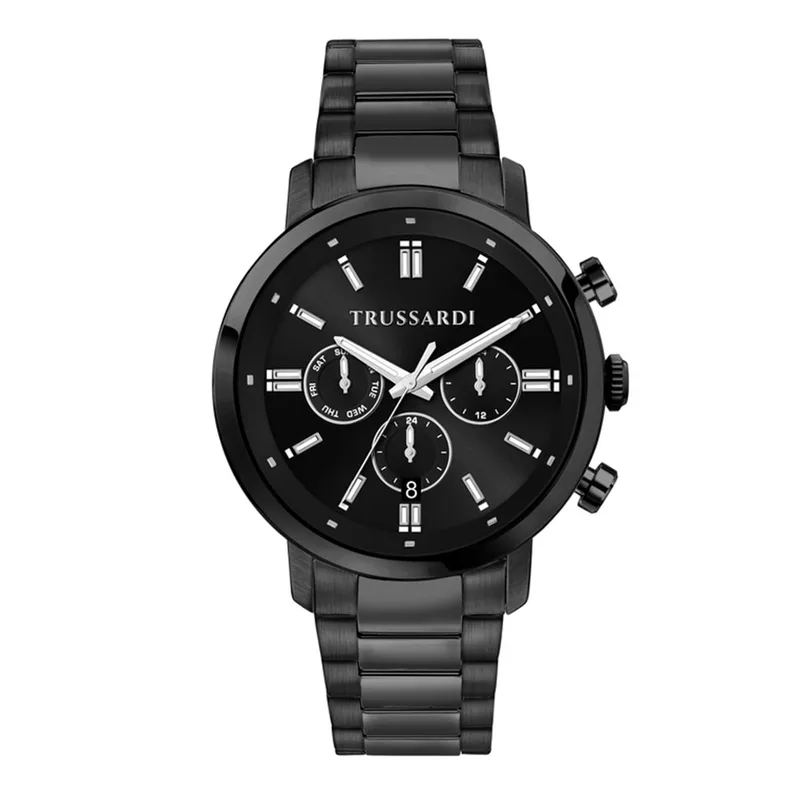 TRUSSARDI T-Couple Chronograph Black Stainless Steel Bracelet R2453147011