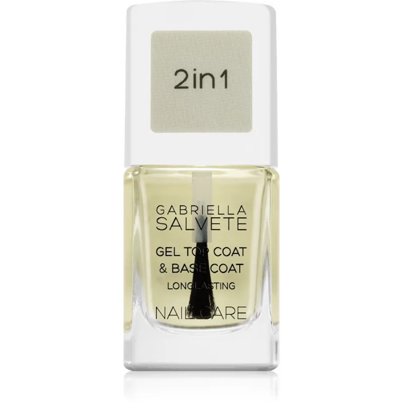 Gabriella Salvete Nail Care Top & Base Coat βάση και τοπ βερνίκι νυχιών με υφή τζέλ 11 ml