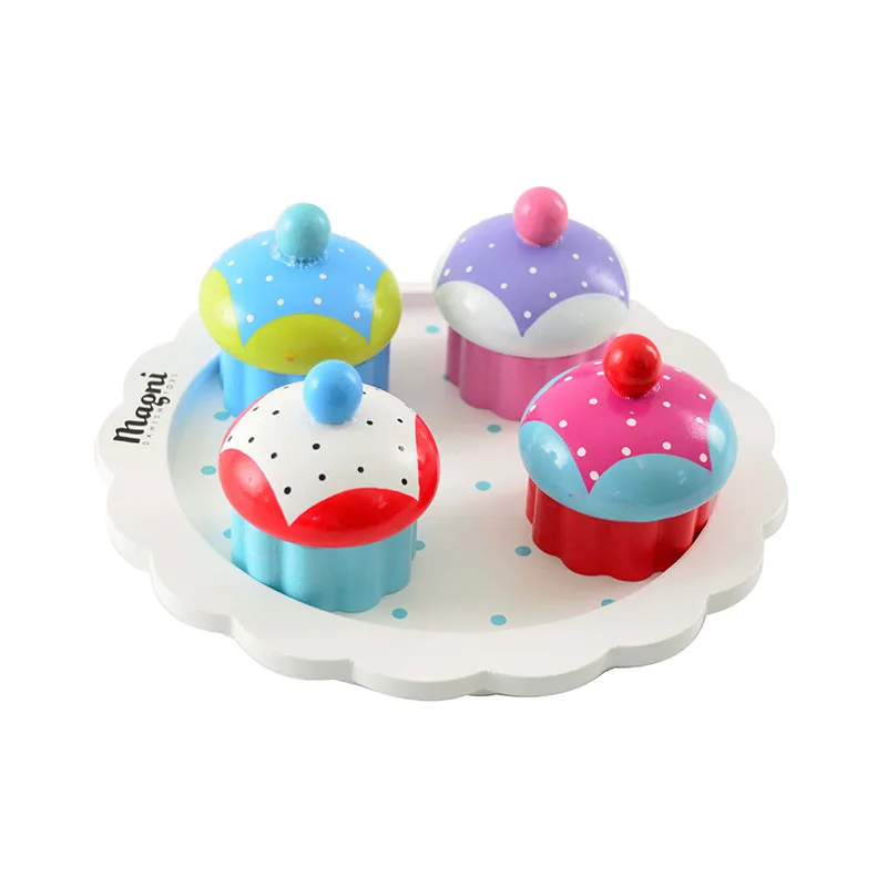 Ξύλινο Παιχνίδι Ρόλων Magni Πιατέλα Με Cupcakes